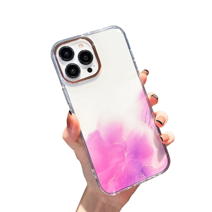 Estuche para teléfono con patrón de mármol de halo dorado