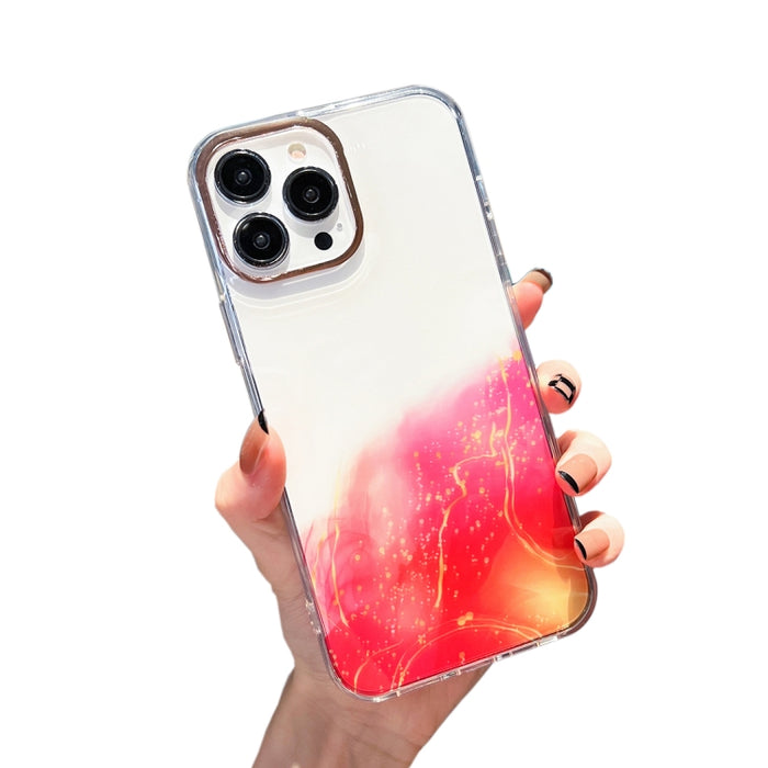 Estuche para teléfono con patrón de mármol de halo dorado