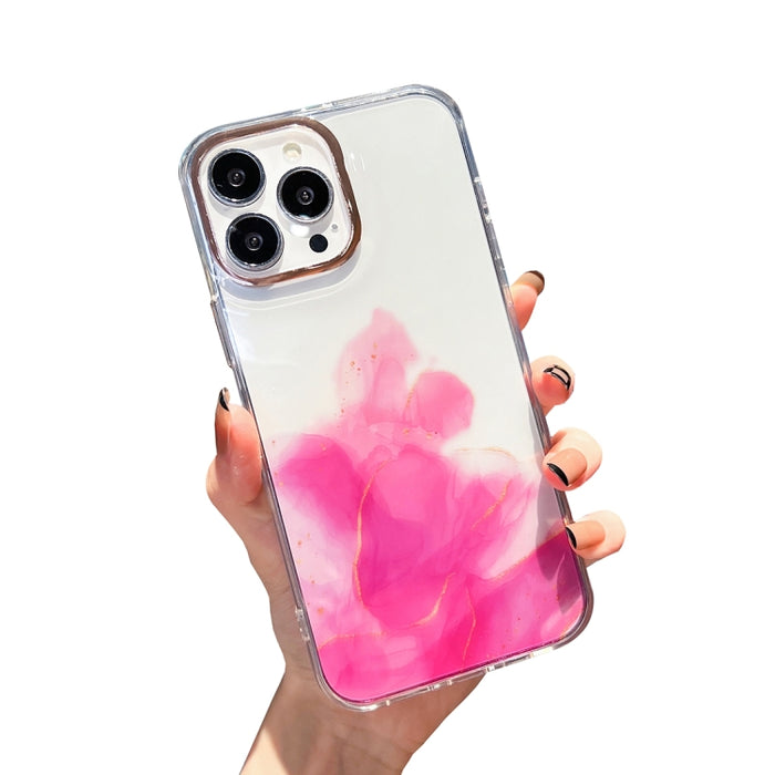 Estuche para teléfono con patrón de mármol de halo dorado