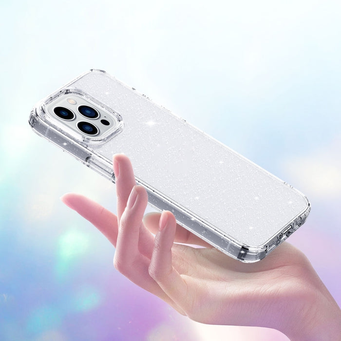 Estuche para teléfono con bolsa de aire con brillo cristalino
