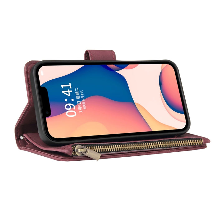 Estuche de cuero para teléfono multifuncional con ranura para tarjeta