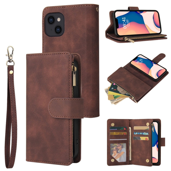 Estuche de cuero para teléfono multifuncional con ranura para tarjeta