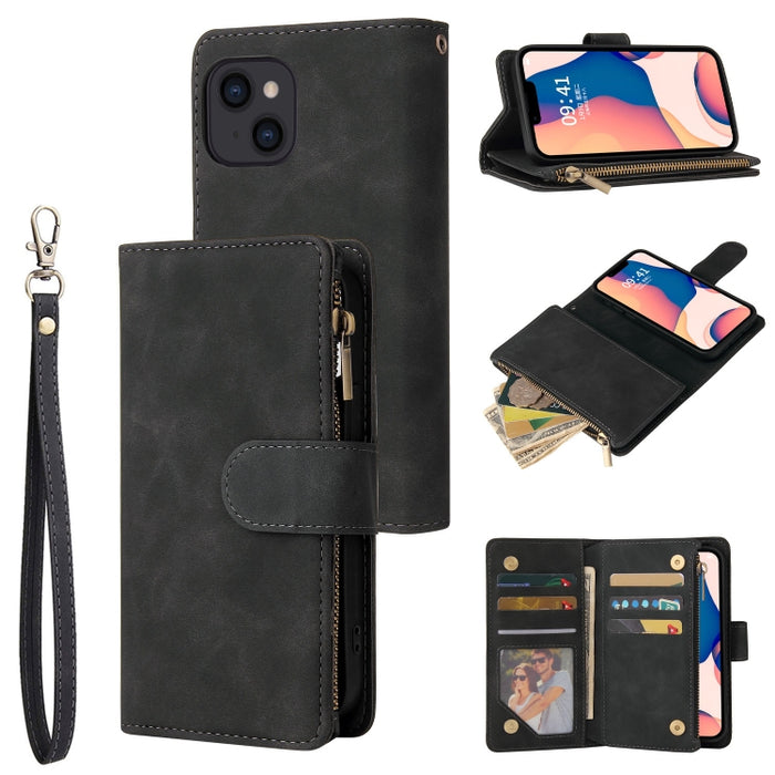 Estuche de cuero para teléfono multifuncional con ranura para tarjeta