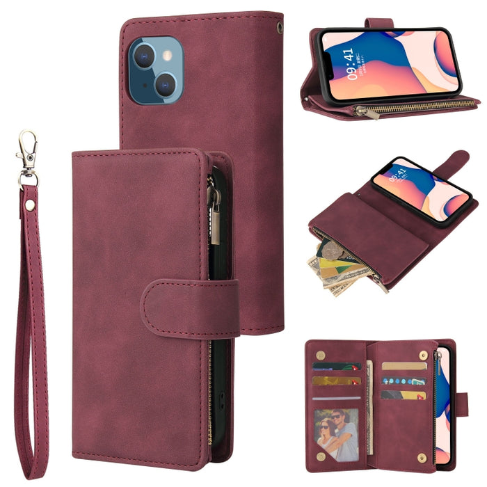 Estuche de cuero para teléfono multifuncional con ranura para tarjeta