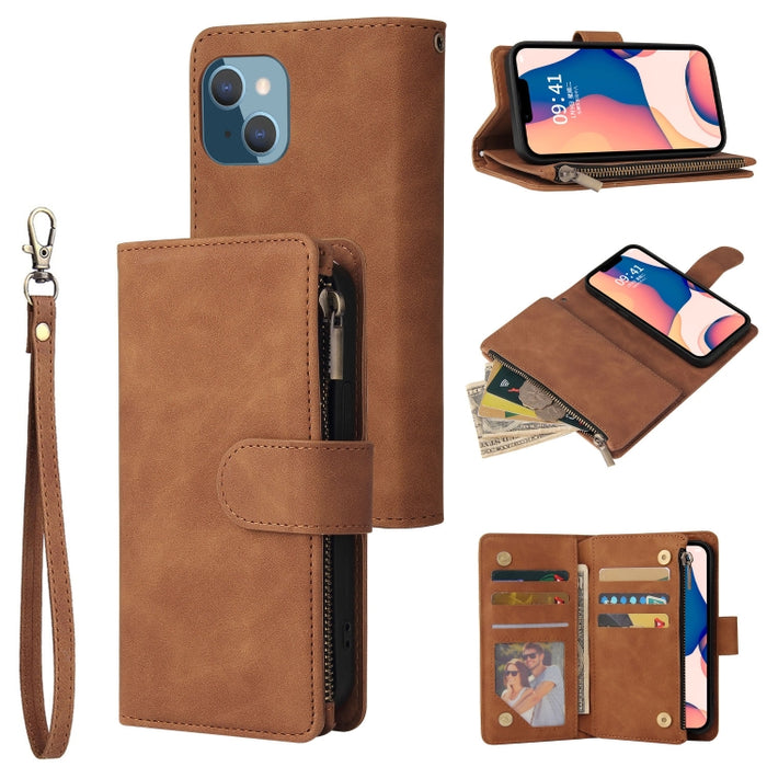 Estuche de cuero para teléfono multifuncional con ranura para tarjeta