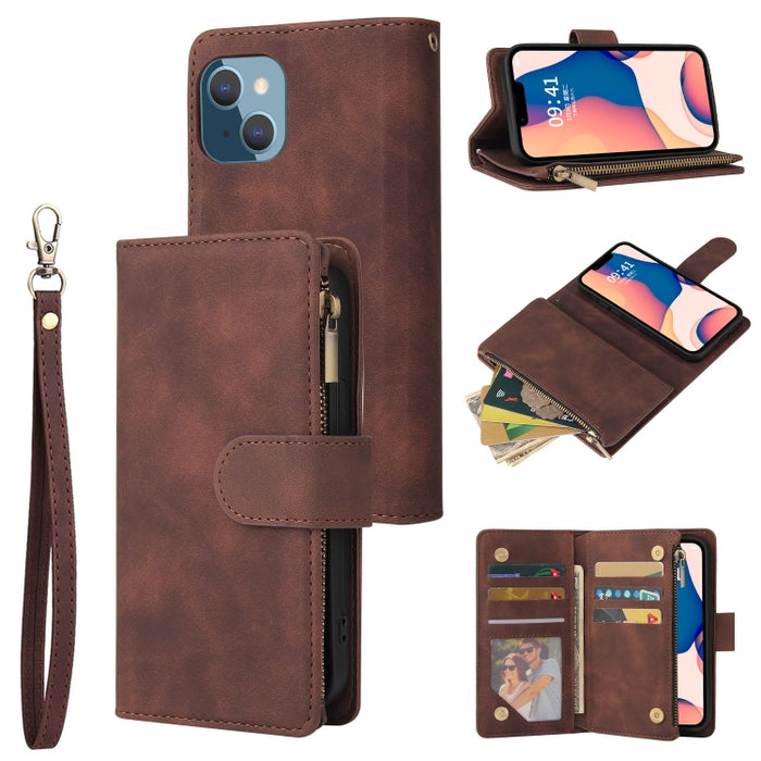Estuche de cuero para teléfono multifuncional con ranura para tarjeta