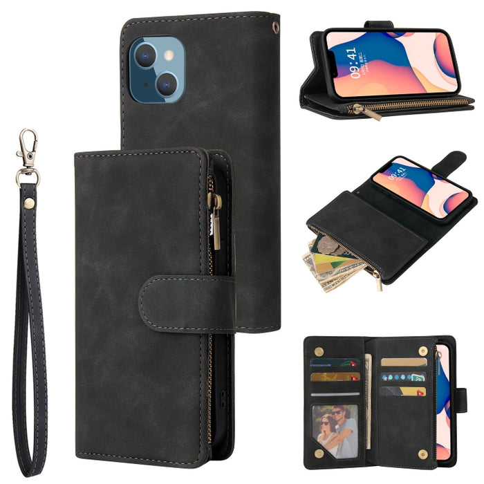 Estuche de cuero para teléfono multifuncional con ranura para tarjeta