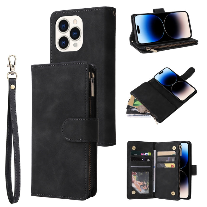 Estuche de cuero para teléfono multifuncional con ranura para tarjeta