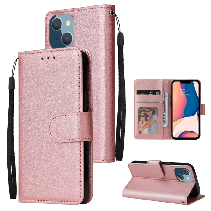 Estuche multifuncional de cuero con tapa horizontal y tres ranuras para tarjetas