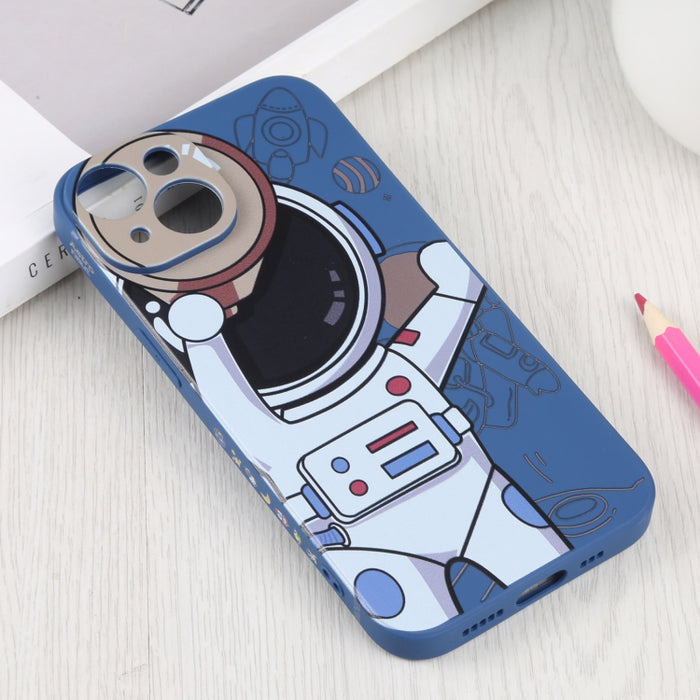 Estuche para teléfono con binoculares de astronauta