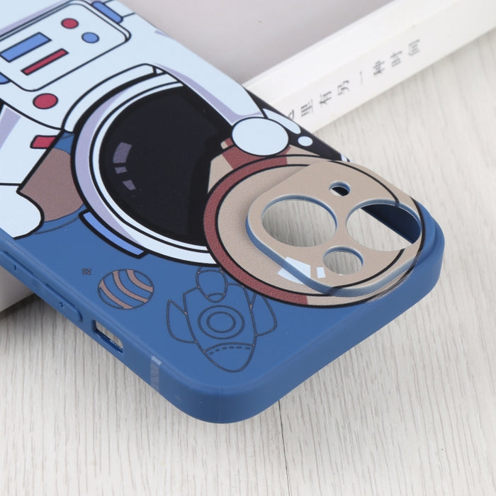 Estuche para teléfono con binoculares de astronauta