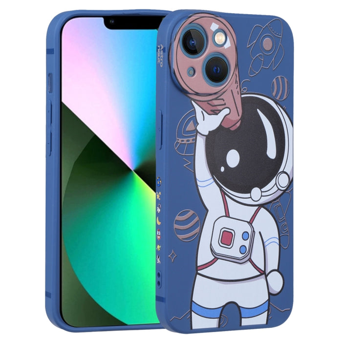 Estuche para teléfono con binoculares de astronauta