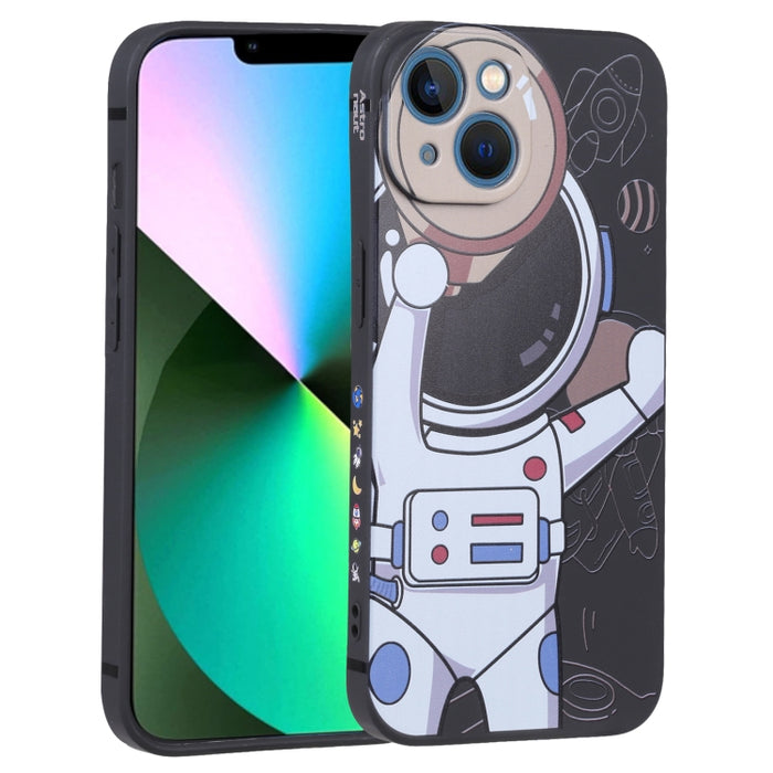 Estuche para teléfono con binoculares de astronauta