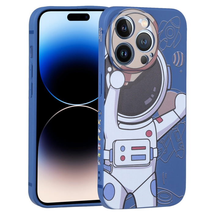 Estuche para teléfono con binoculares de astronauta