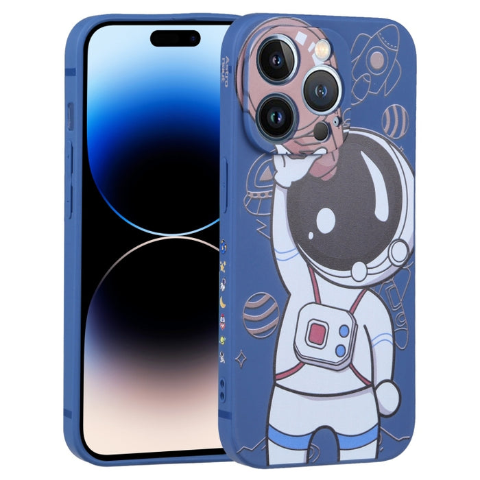 Estuche para teléfono con binoculares de astronauta