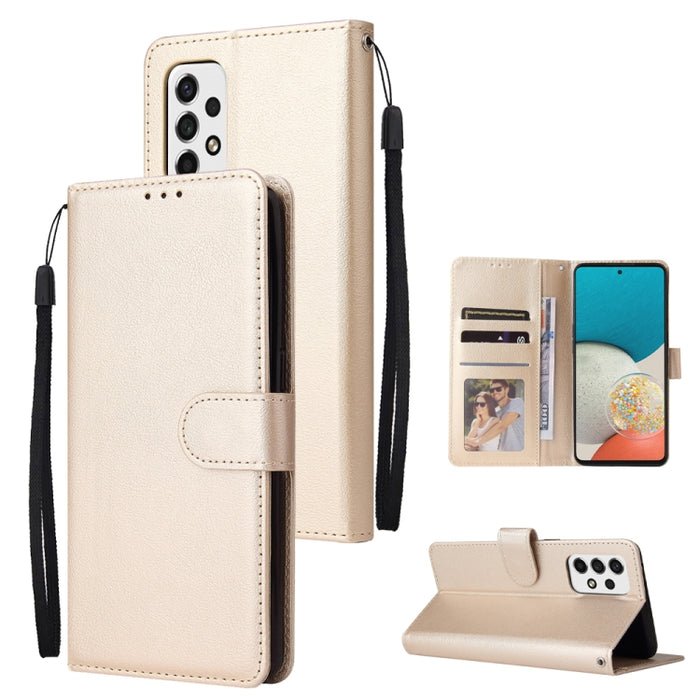 Estuche de teléfono de cuero multifuncional con 3 ranuras para tarjetas, For Samsung Galaxy A33 5G, For Samsung Galaxy A53 5G, For Samsung Galaxy A73 5G, For Xiaomi 12 Lite, For Xiaomi 12S Ultra