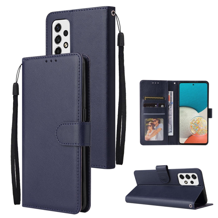 Estuche de teléfono de cuero multifuncional con 3 ranuras para tarjetas, For Samsung Galaxy A33 5G, For Samsung Galaxy A53 5G, For Samsung Galaxy A73 5G, For Xiaomi 12 Lite, For Xiaomi 12S Ultra