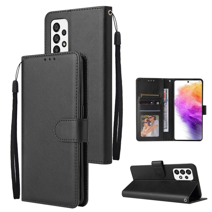 Estuche de teléfono de cuero multifuncional con 3 ranuras para tarjetas, For Samsung Galaxy A33 5G, For Samsung Galaxy A53 5G, For Samsung Galaxy A73 5G, For Xiaomi 12 Lite, For Xiaomi 12S Ultra