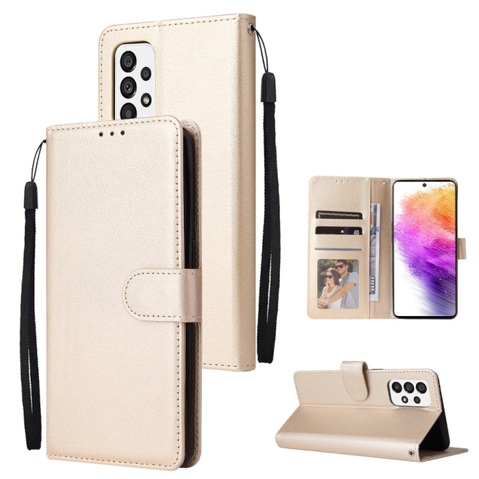Estuche de teléfono de cuero multifuncional con 3 ranuras para tarjetas, For Samsung Galaxy A33 5G, For Samsung Galaxy A53 5G, For Samsung Galaxy A73 5G, For Xiaomi 12 Lite, For Xiaomi 12S Ultra