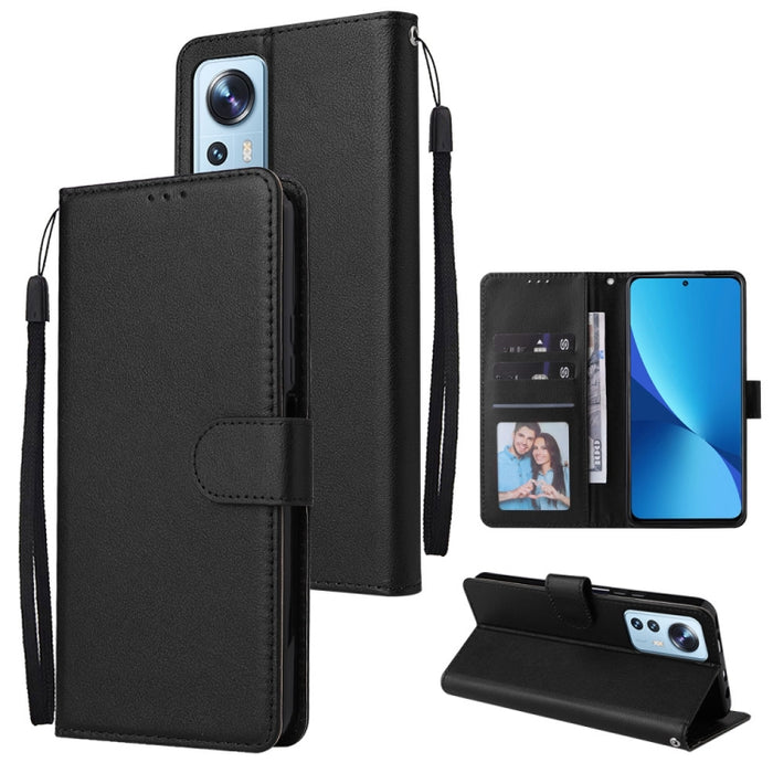 Estuche de teléfono de cuero multifuncional con 3 ranuras para tarjetas, For Samsung Galaxy A33 5G, For Samsung Galaxy A53 5G, For Samsung Galaxy A73 5G, For Xiaomi 12 Lite, For Xiaomi 12S Ultra