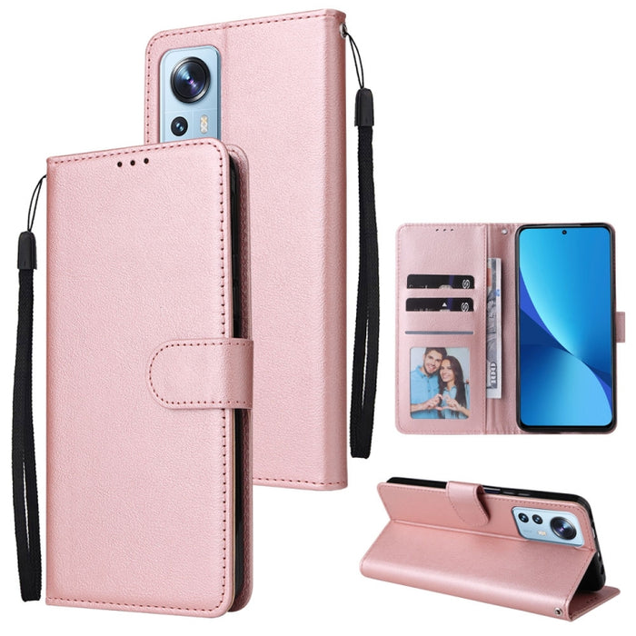 Estuche de teléfono de cuero multifuncional con 3 ranuras para tarjetas, For Samsung Galaxy A33 5G, For Samsung Galaxy A53 5G, For Samsung Galaxy A73 5G, For Xiaomi 12 Lite, For Xiaomi 12S Ultra