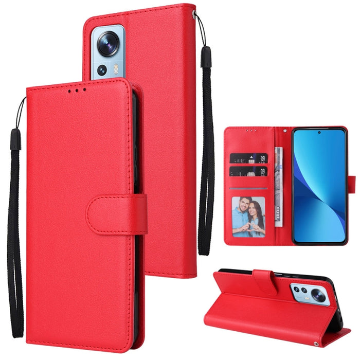 Estuche de teléfono de cuero multifuncional con 3 ranuras para tarjetas, For Samsung Galaxy A33 5G, For Samsung Galaxy A53 5G, For Samsung Galaxy A73 5G, For Xiaomi 12 Lite, For Xiaomi 12S Ultra