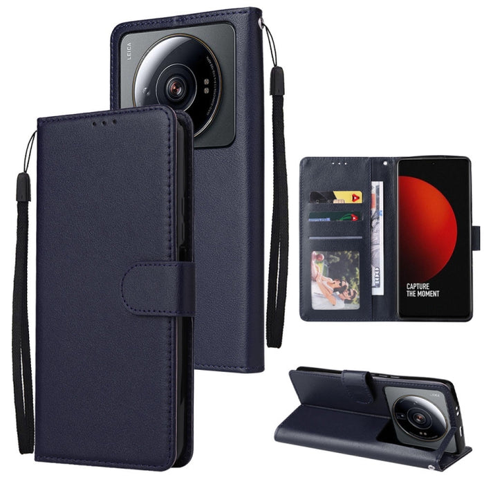 Estuche de teléfono de cuero multifuncional con 3 ranuras para tarjetas, For Samsung Galaxy A33 5G, For Samsung Galaxy A53 5G, For Samsung Galaxy A73 5G, For Xiaomi 12 Lite, For Xiaomi 12S Ultra