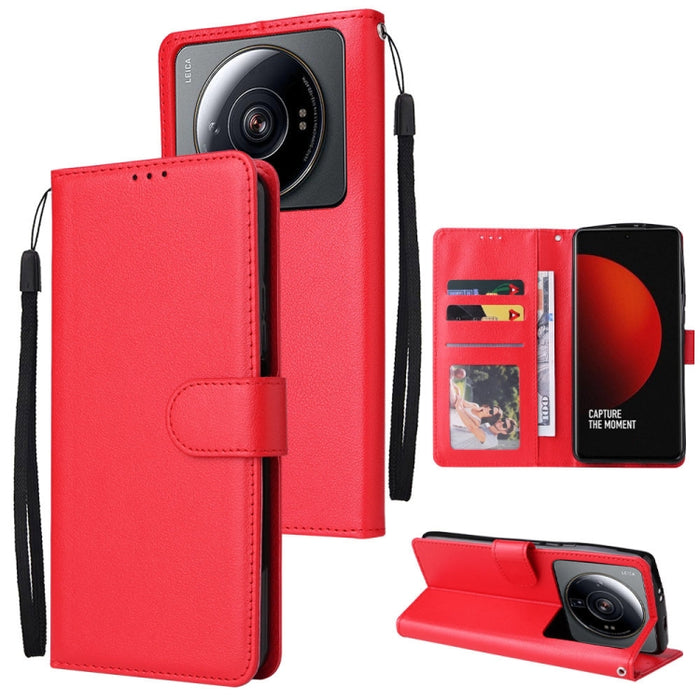 Estuche de teléfono de cuero multifuncional con 3 ranuras para tarjetas, For Samsung Galaxy A33 5G, For Samsung Galaxy A53 5G, For Samsung Galaxy A73 5G, For Xiaomi 12 Lite, For Xiaomi 12S Ultra