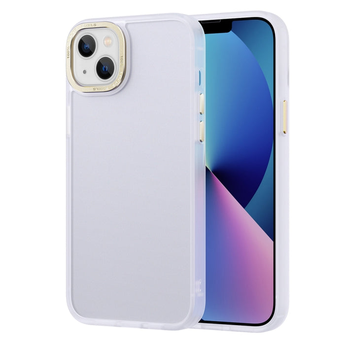 Estuche para teléfono a prueba de golpes con parte posterior esmerilada versión dorada