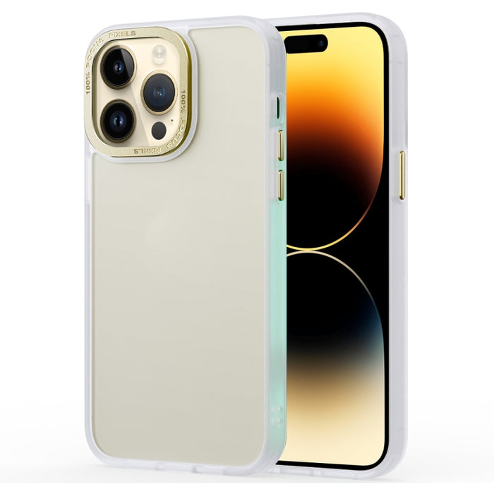 Estuche para teléfono a prueba de golpes con parte posterior esmerilada versión dorada