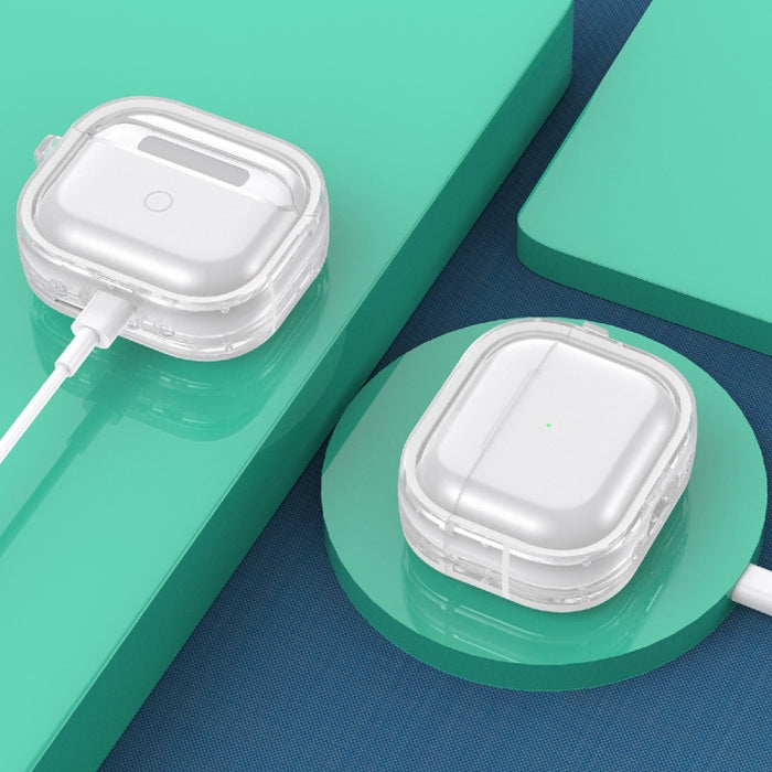 Marco de fotos de dos colores PC + TPU Estuche para auriculares inalámbricos anticaída con gancho