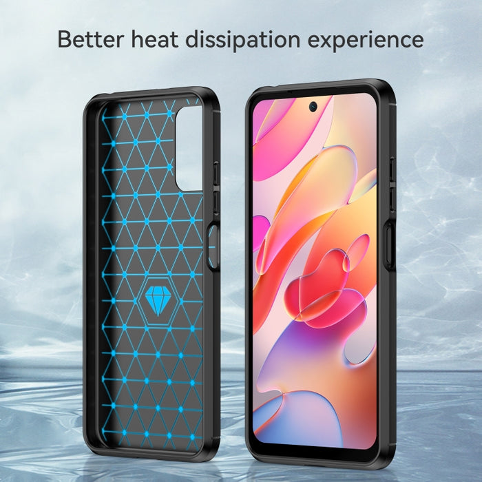Caja de teléfono TPU de fibra de carbono con textura cepillada, For Xiaomi Poco M3 Pro 5G, For Xiaomi Poco X3 GT, For Xiaomi Poco X4 NFC 5G, For Xiaomi Poco M4 Pro 5G, For Xiaomi Poco F4, For Xiaomi Poco X4 Pro 5G, For Xiaomi Poco M4 Pro               ...