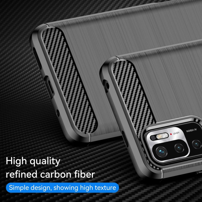 Caja de teléfono TPU de fibra de carbono con textura cepillada, For Xiaomi Poco M3 Pro 5G, For Xiaomi Poco X3 GT, For Xiaomi Poco X4 NFC 5G, For Xiaomi Poco M4 Pro 5G, For Xiaomi Poco F4, For Xiaomi Poco X4 Pro 5G, For Xiaomi Poco M4 Pro               ...