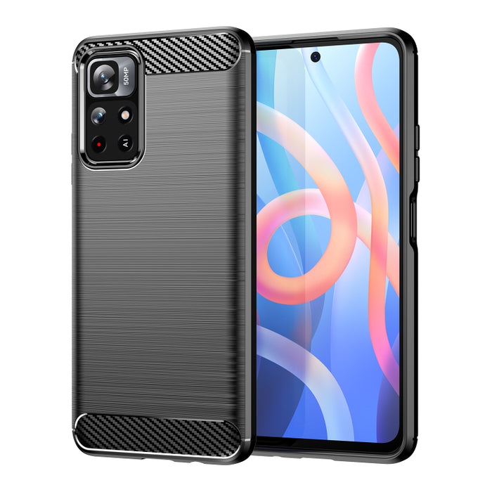 Caja de teléfono TPU de fibra de carbono con textura cepillada, For Xiaomi Poco M3 Pro 5G, For Xiaomi Poco X3 GT, For Xiaomi Poco X4 NFC 5G, For Xiaomi Poco M4 Pro 5G, For Xiaomi Poco F4, For Xiaomi Poco X4 Pro 5G, For Xiaomi Poco M4 Pro               ...