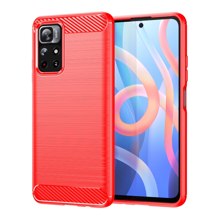 Caja de teléfono TPU de fibra de carbono con textura cepillada, For Xiaomi Poco M3 Pro 5G, For Xiaomi Poco X3 GT, For Xiaomi Poco X4 NFC 5G, For Xiaomi Poco M4 Pro 5G, For Xiaomi Poco F4, For Xiaomi Poco X4 Pro 5G, For Xiaomi Poco M4 Pro               ...