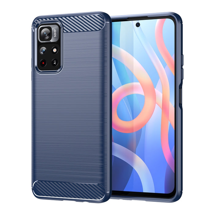 Caja de teléfono TPU de fibra de carbono con textura cepillada, For Xiaomi Poco M3 Pro 5G, For Xiaomi Poco X3 GT, For Xiaomi Poco X4 NFC 5G, For Xiaomi Poco M4 Pro 5G, For Xiaomi Poco F4, For Xiaomi Poco X4 Pro 5G, For Xiaomi Poco M4 Pro               ...