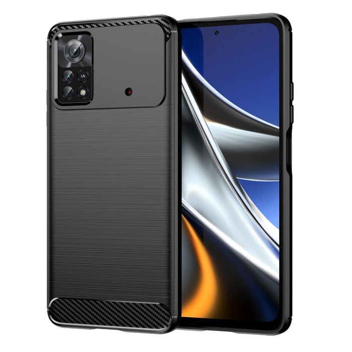 Caja de teléfono TPU de fibra de carbono con textura cepillada, For Xiaomi Poco M3 Pro 5G, For Xiaomi Poco X3 GT, For Xiaomi Poco X4 NFC 5G, For Xiaomi Poco M4 Pro 5G, For Xiaomi Poco F4, For Xiaomi Poco X4 Pro 5G, For Xiaomi Poco M4 Pro               ...