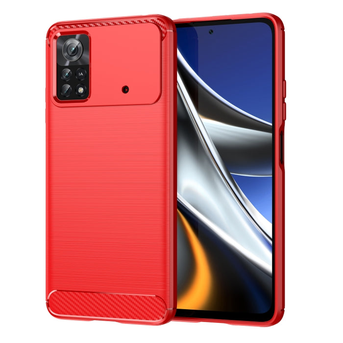 Caja de teléfono TPU de fibra de carbono con textura cepillada, For Xiaomi Poco M3 Pro 5G, For Xiaomi Poco X3 GT, For Xiaomi Poco X4 NFC 5G, For Xiaomi Poco M4 Pro 5G, For Xiaomi Poco F4, For Xiaomi Poco X4 Pro 5G, For Xiaomi Poco M4 Pro               ...