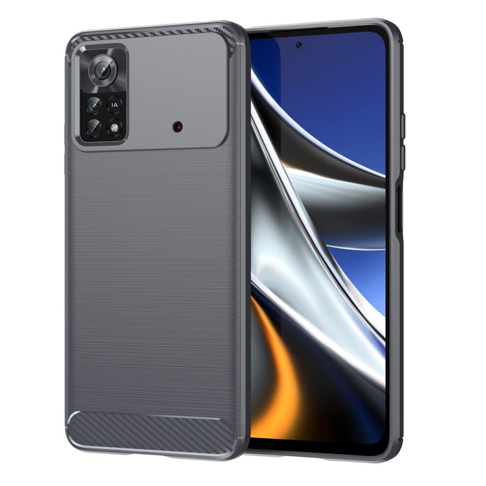 Caja de teléfono TPU de fibra de carbono con textura cepillada, For Xiaomi Poco M3 Pro 5G, For Xiaomi Poco X3 GT, For Xiaomi Poco X4 NFC 5G, For Xiaomi Poco M4 Pro 5G, For Xiaomi Poco F4, For Xiaomi Poco X4 Pro 5G, For Xiaomi Poco M4 Pro               ...