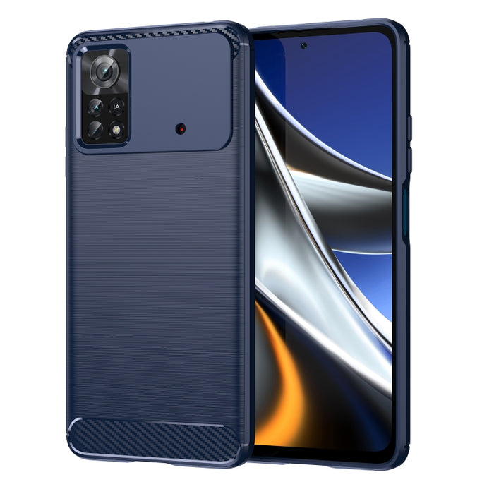 Caja de teléfono TPU de fibra de carbono con textura cepillada, For Xiaomi Poco M3 Pro 5G, For Xiaomi Poco X3 GT, For Xiaomi Poco X4 NFC 5G, For Xiaomi Poco M4 Pro 5G, For Xiaomi Poco F4, For Xiaomi Poco X4 Pro 5G, For Xiaomi Poco M4 Pro               ...