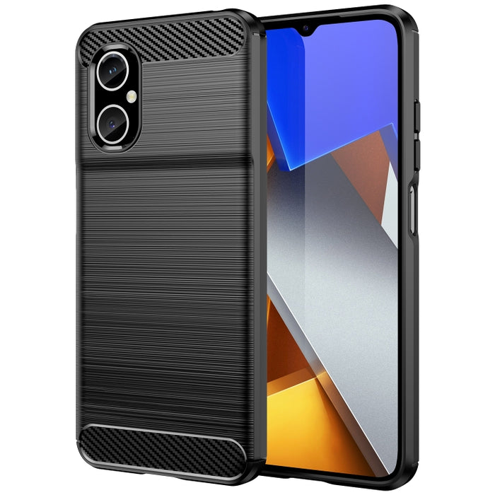 Caja de teléfono TPU de fibra de carbono con textura cepillada, For Xiaomi Poco M3 Pro 5G, For Xiaomi Poco X3 GT, For Xiaomi Poco X4 NFC 5G, For Xiaomi Poco M4 Pro 5G, For Xiaomi Poco F4, For Xiaomi Poco X4 Pro 5G, For Xiaomi Poco M4 Pro               ...
