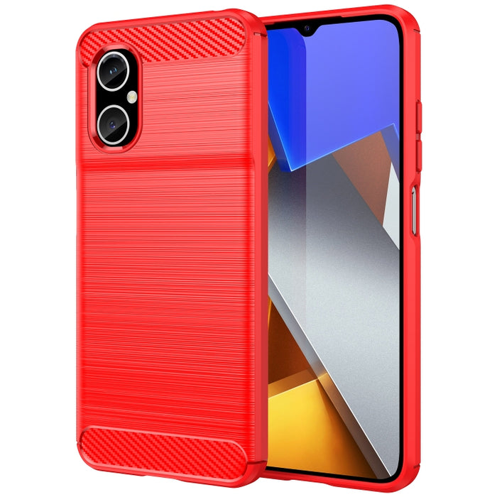 Caja de teléfono TPU de fibra de carbono con textura cepillada, For Xiaomi Poco M3 Pro 5G, For Xiaomi Poco X3 GT, For Xiaomi Poco X4 NFC 5G, For Xiaomi Poco M4 Pro 5G, For Xiaomi Poco F4, For Xiaomi Poco X4 Pro 5G, For Xiaomi Poco M4 Pro               ...