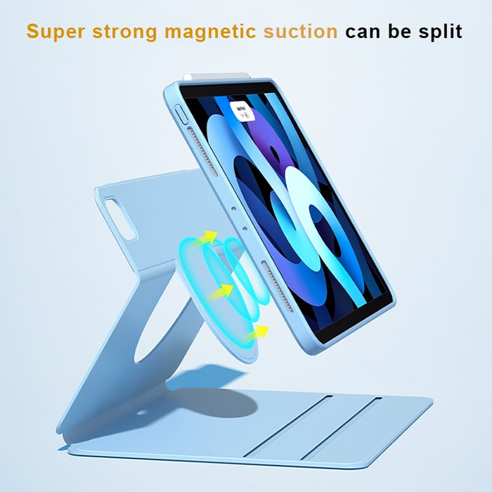 Estuche para tableta inteligente con respaldo transparente giratorio con soporte frontal