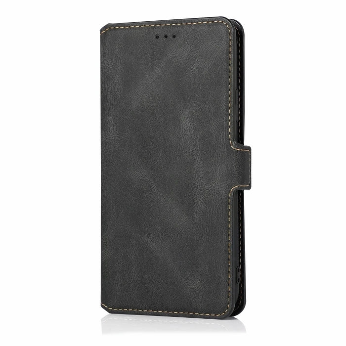 Funda de piel con cierre magnético retro