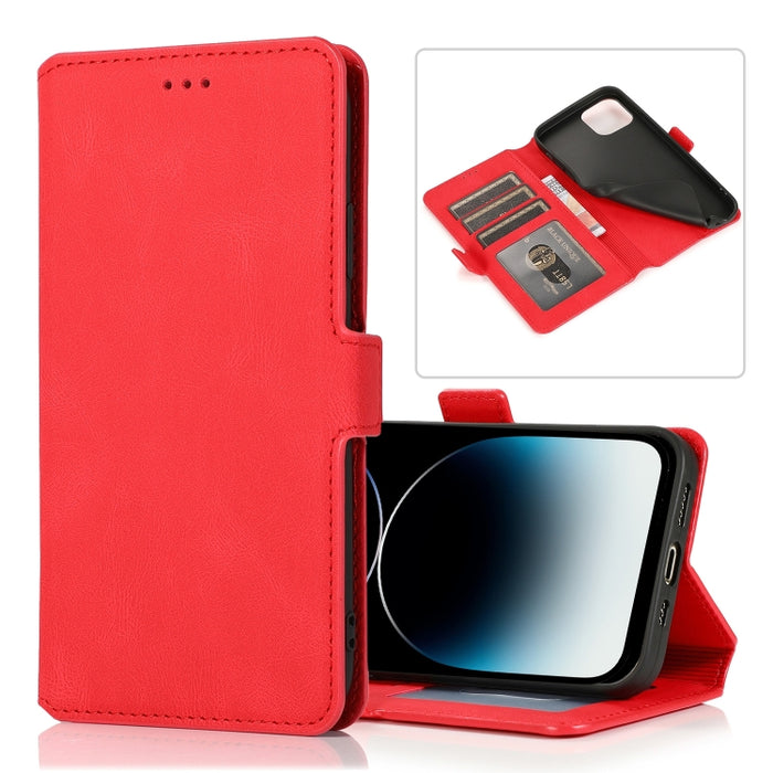 Funda de piel con cierre magnético retro