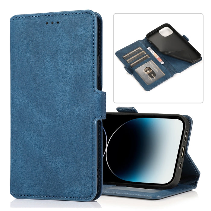 Funda de piel con cierre magnético retro
