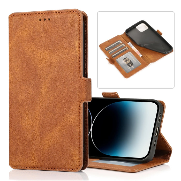 Funda de piel con cierre magnético retro