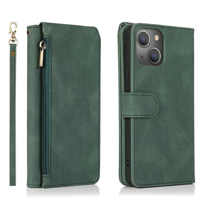 Estuche de cuero con cremallera