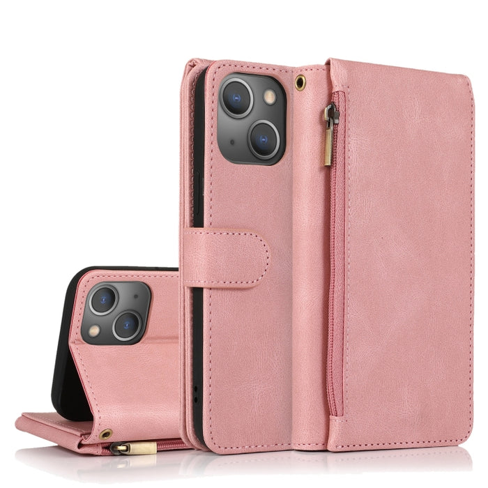 Estuche de cuero con cremallera