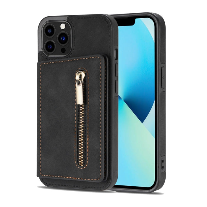 Funda con cremallera para teléfono con tarjetero